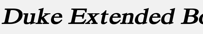 Duke Extended Bold Italic